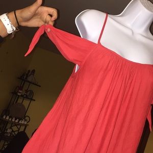 Red off the shoulder